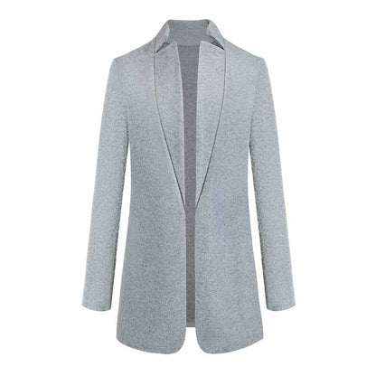 Leanne | Women's Elegant Collarless Long Coat for Winter