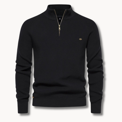 Ronnie | Men's Cosy Half-Zip Ribbed Knit Jumper for Winter