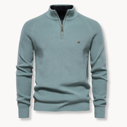 Ronnie | Men's Cosy Half-Zip Ribbed Knit Jumper for Winter