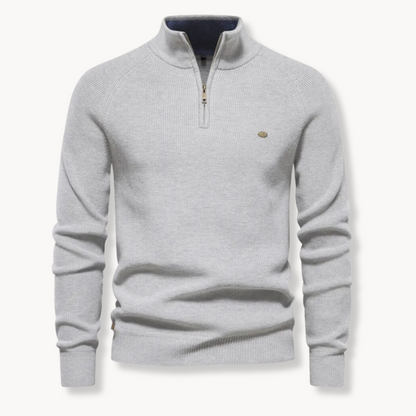 Ronnie | Men's Cosy Half-Zip Ribbed Knit Jumper for Winter