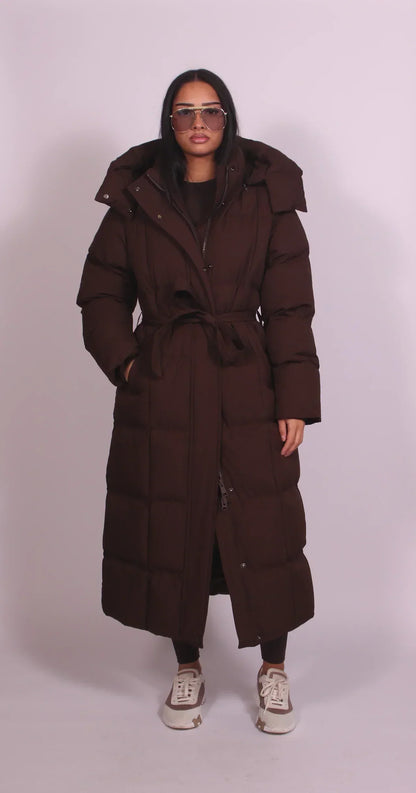 Idony | Women's Longline Puffer Jacket for Winter