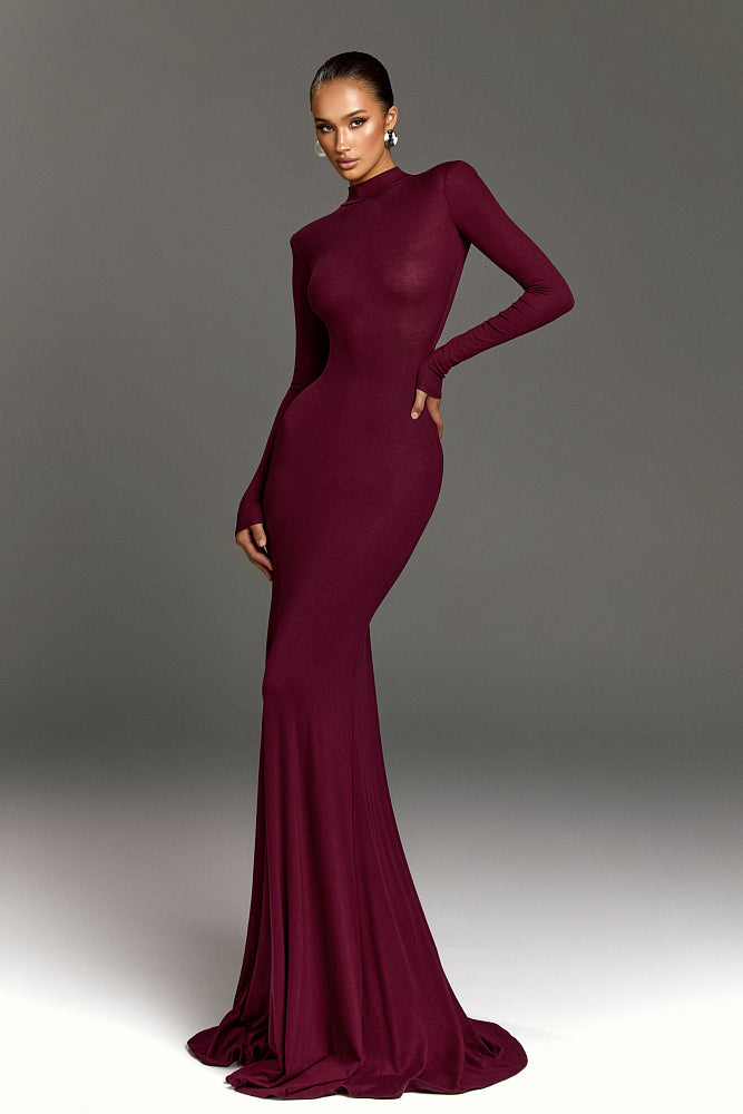 Noire | Women's Elegant Turtleneck Maxi Dress