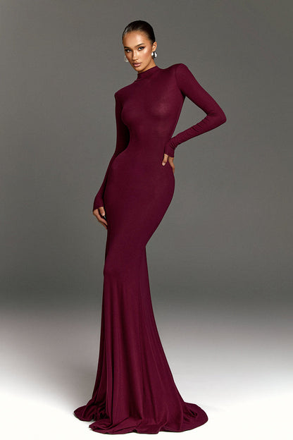 Noire | Women's Elegant Turtleneck Maxi Dress