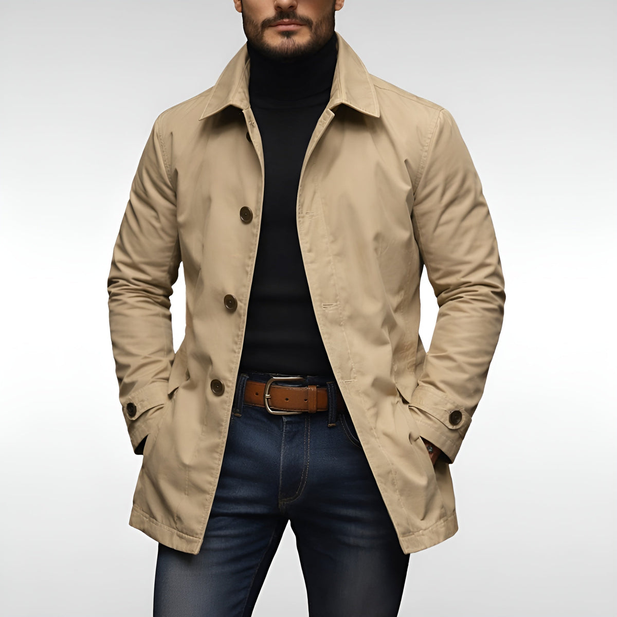 Edward | Men's Tailored Structured Coat for Winter