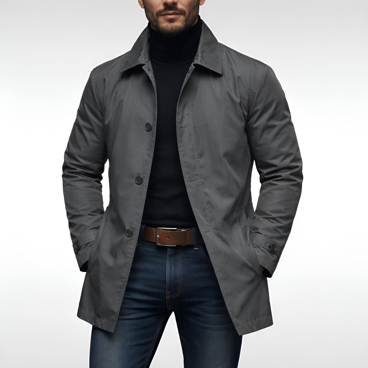 Edward | Men's Tailored Structured Coat for Winter