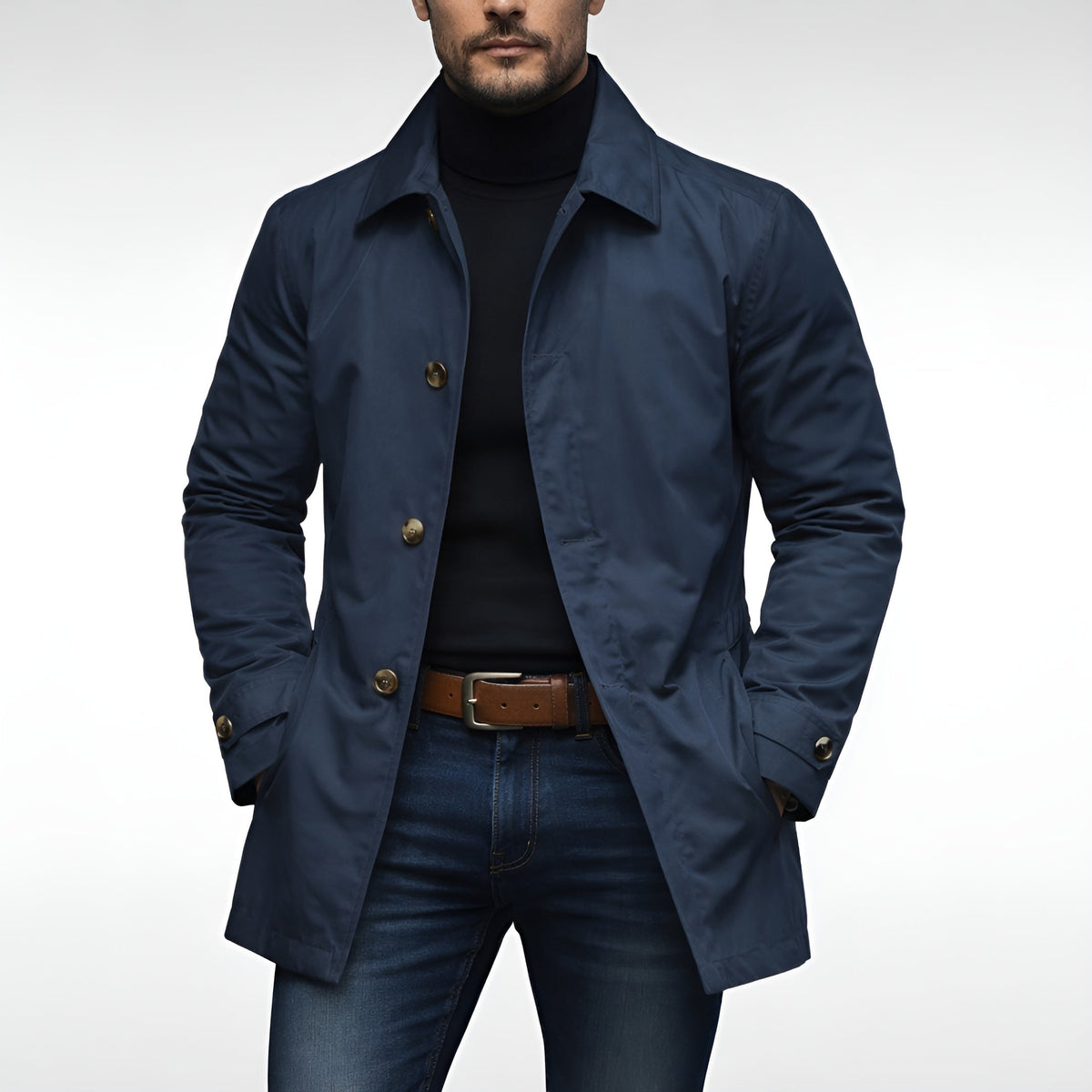 Edward | Men's Tailored Structured Coat for Winter