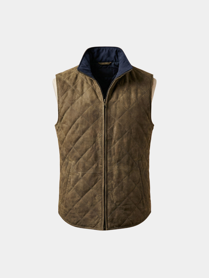 Ben | Men's Premium Quilted Microsuede Vest