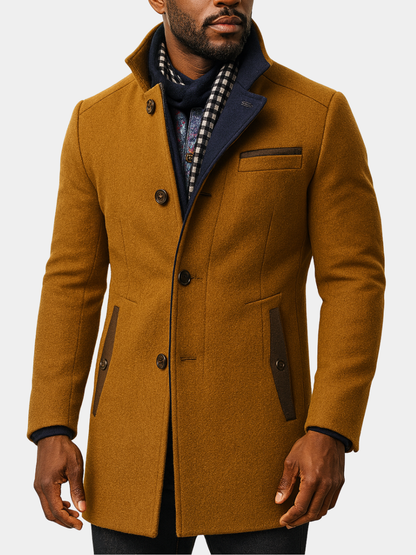 Tom | Men's Colourblock Wool Overcoat for Winter
