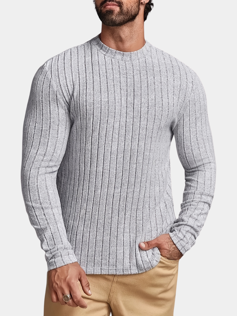 Hugo | Men's Classic Striped Rib-Knit Jumper for Winter
