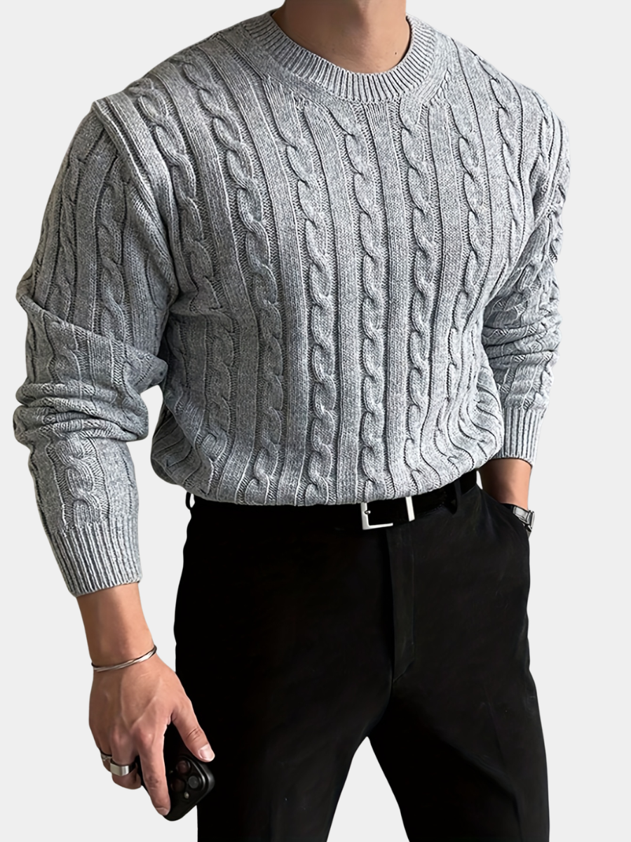 Albie | Men's Stylish Twisted-Knit Jumper for Winter