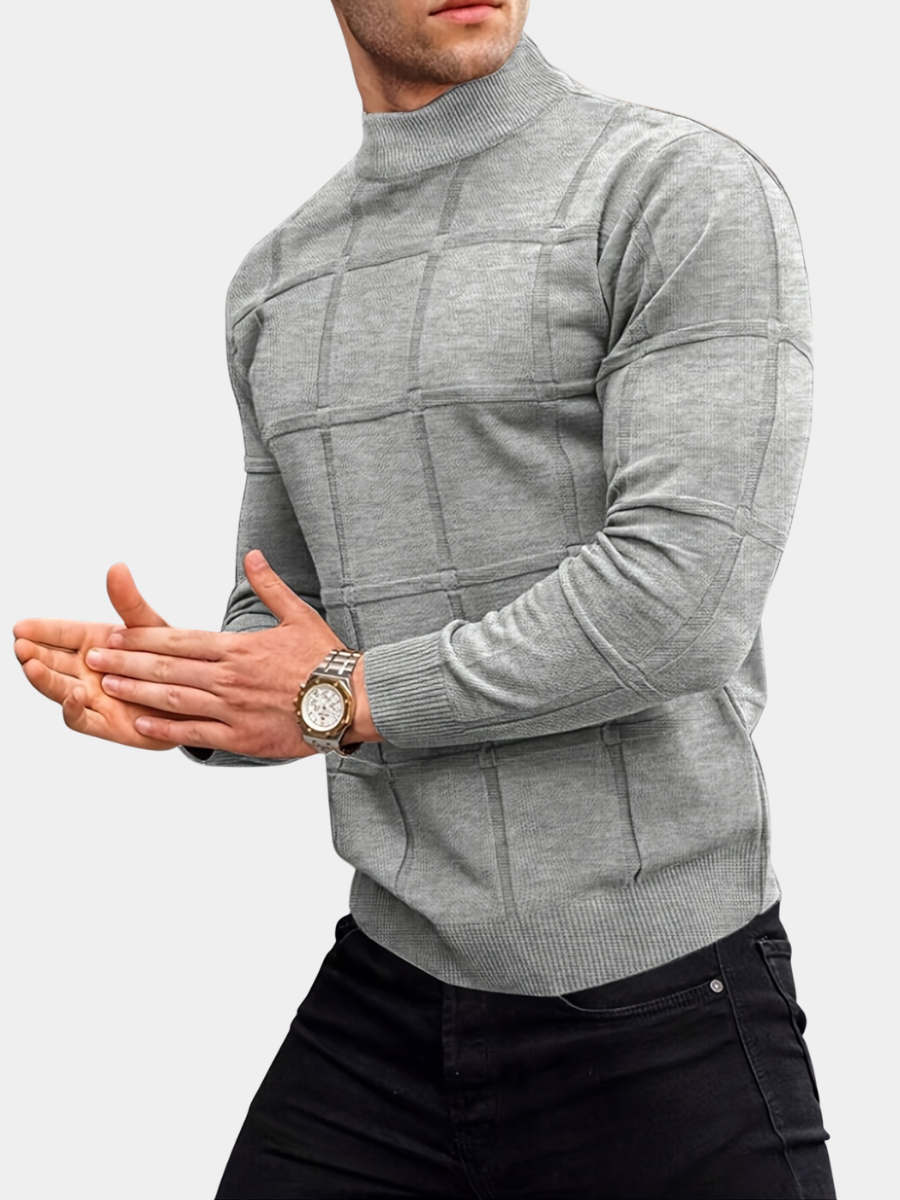 Euan | Men's Stand Collar Knit Jumper for Winter