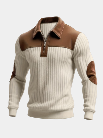 Freddie | Men's Ribbed Half-Zip Jumper for Winter