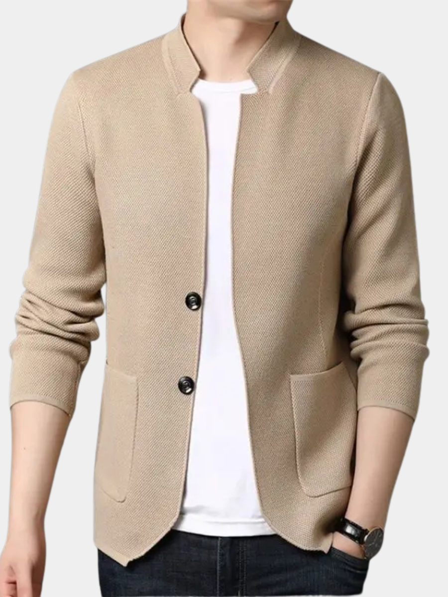 Ronnie | Men's Knit Stand-Collar Cardigan for Winter