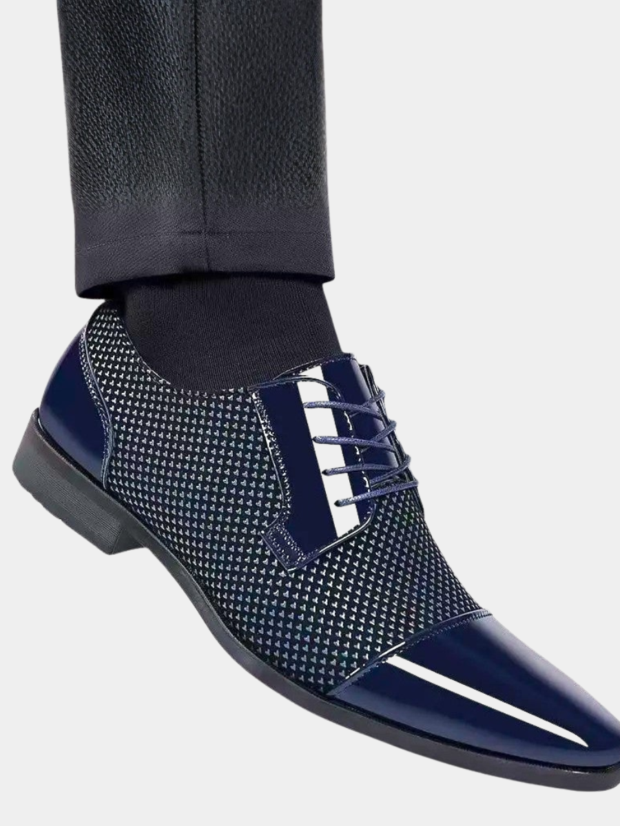 Leo | Men's Classic Patent Cap-Toe Oxford Dress Shoes
