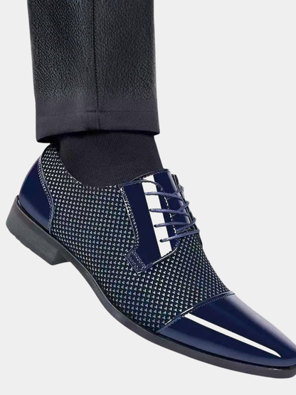 Leo | Men's Classic Patent Cap-Toe Oxford Dress Shoes