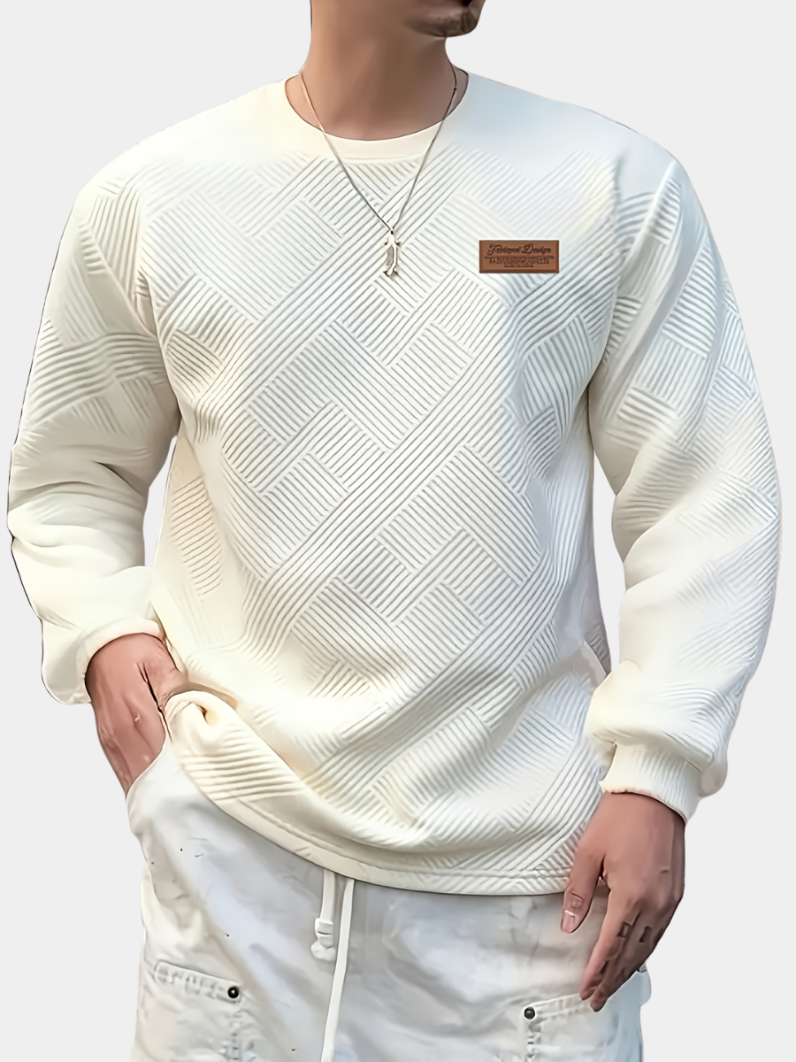 Ethan | Men's Jacquard Crew Neck Sweatshirt