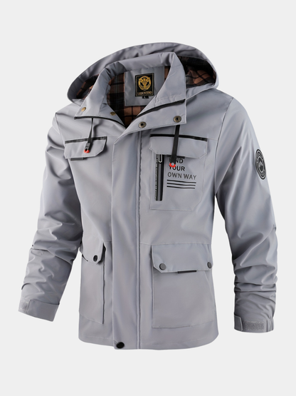 Frank | Men's Hooded Alphabet Zip-Up Jacket