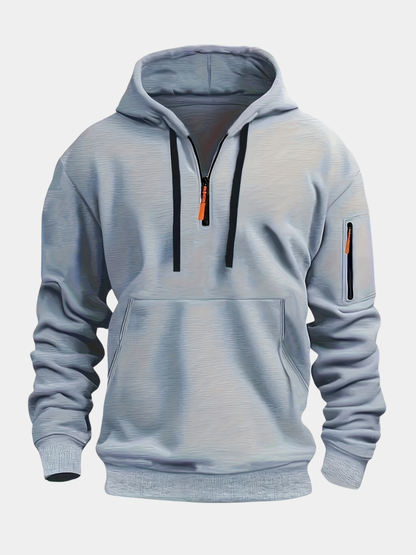 Callum | Men's Classic Solid Zip-Up Hoodie for Winter