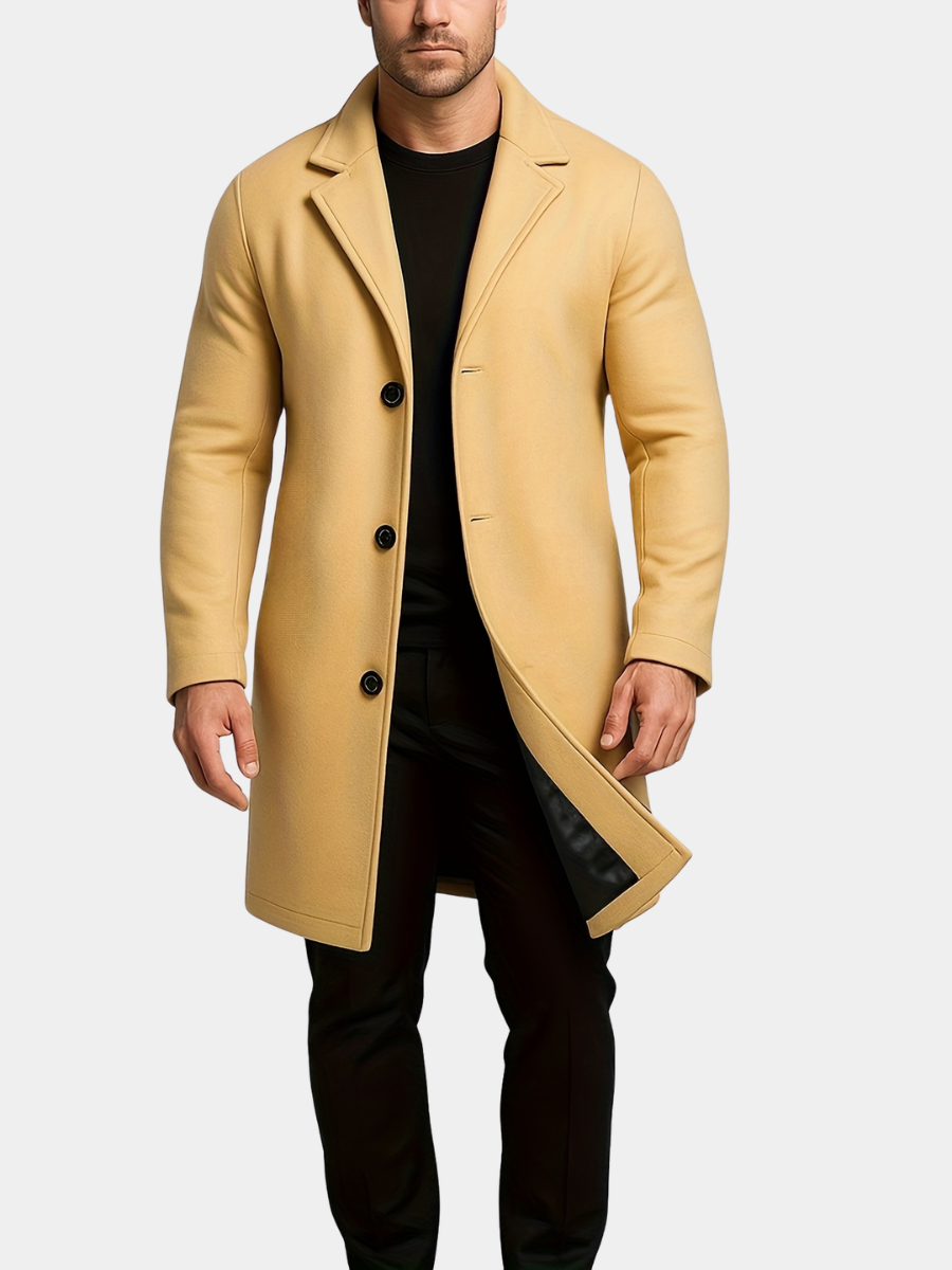 Oscar | Men's Mid-Length Tweed Coat for Winter