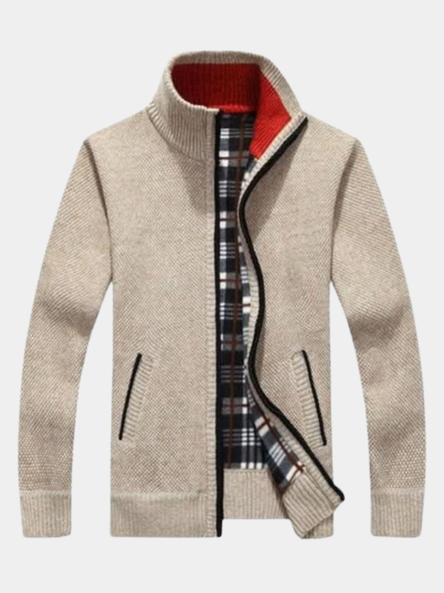 Victor | Men's Zip-Up Knit Jumper for Winter