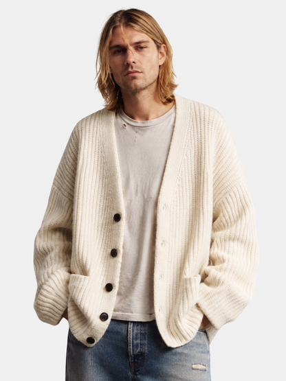 Lewis | Men's Cosy Oversized V-Neck Cardigan for Winter