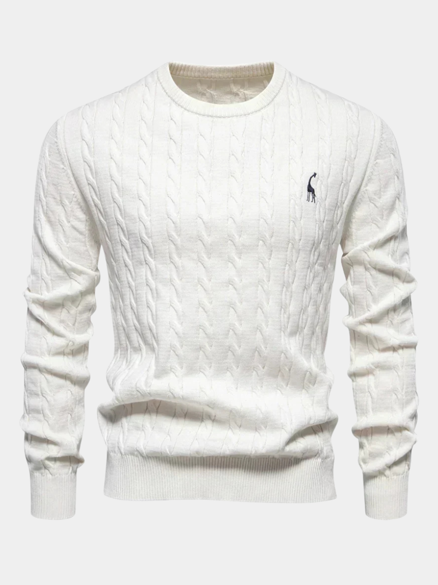 Sebastian | Men's Textured Cable-Knit Jumper for Winter