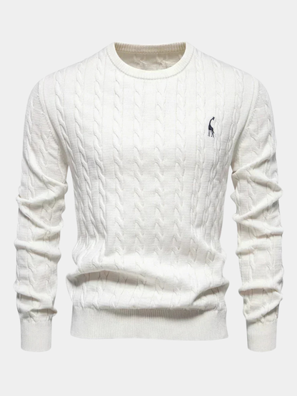 Sebastian | Men's Textured Cable-Knit Jumper for Winter