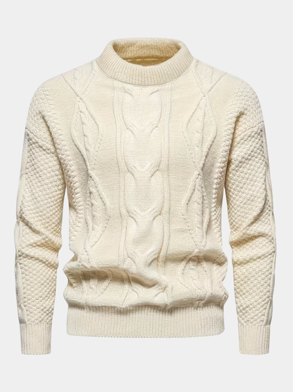 Finley | Men's Classic Cable-Knit Crew Neck Jumper for Winter