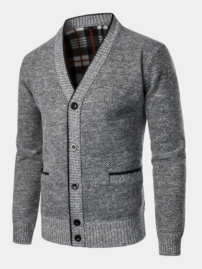 Jamie | Men's Classic V-Neck Knit Cardigan for Winter