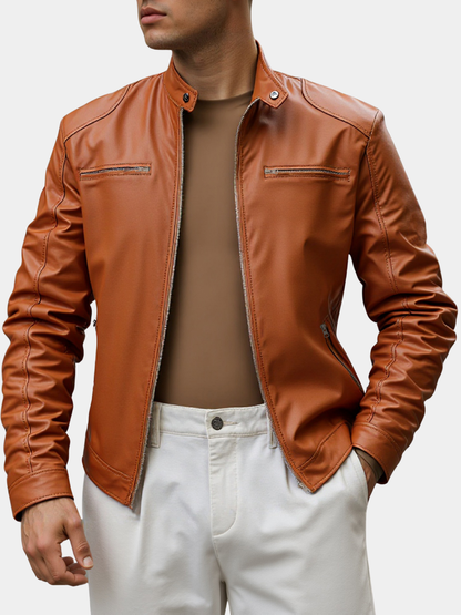 William | Men's Stand Collar Zip-Up Coat for Winter