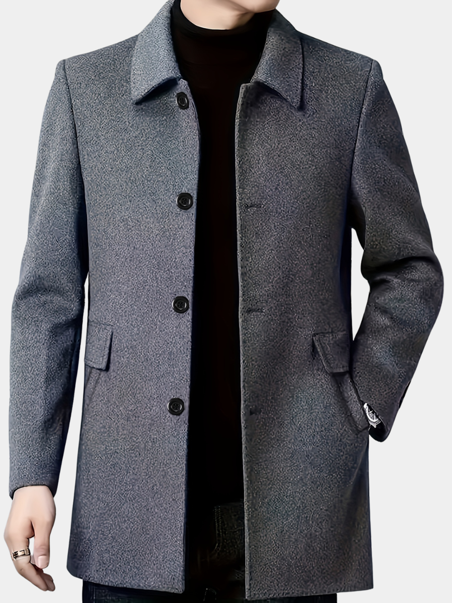 Frank | Men's Solid Fleece Jacket for Winter