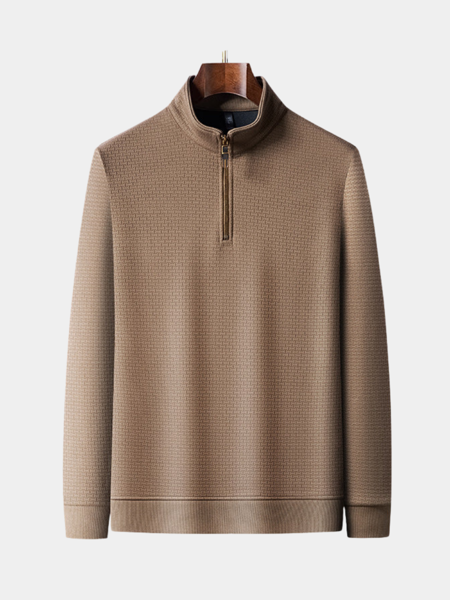 Connor | Men's Silk Quarter-Zip Pullover for Winter