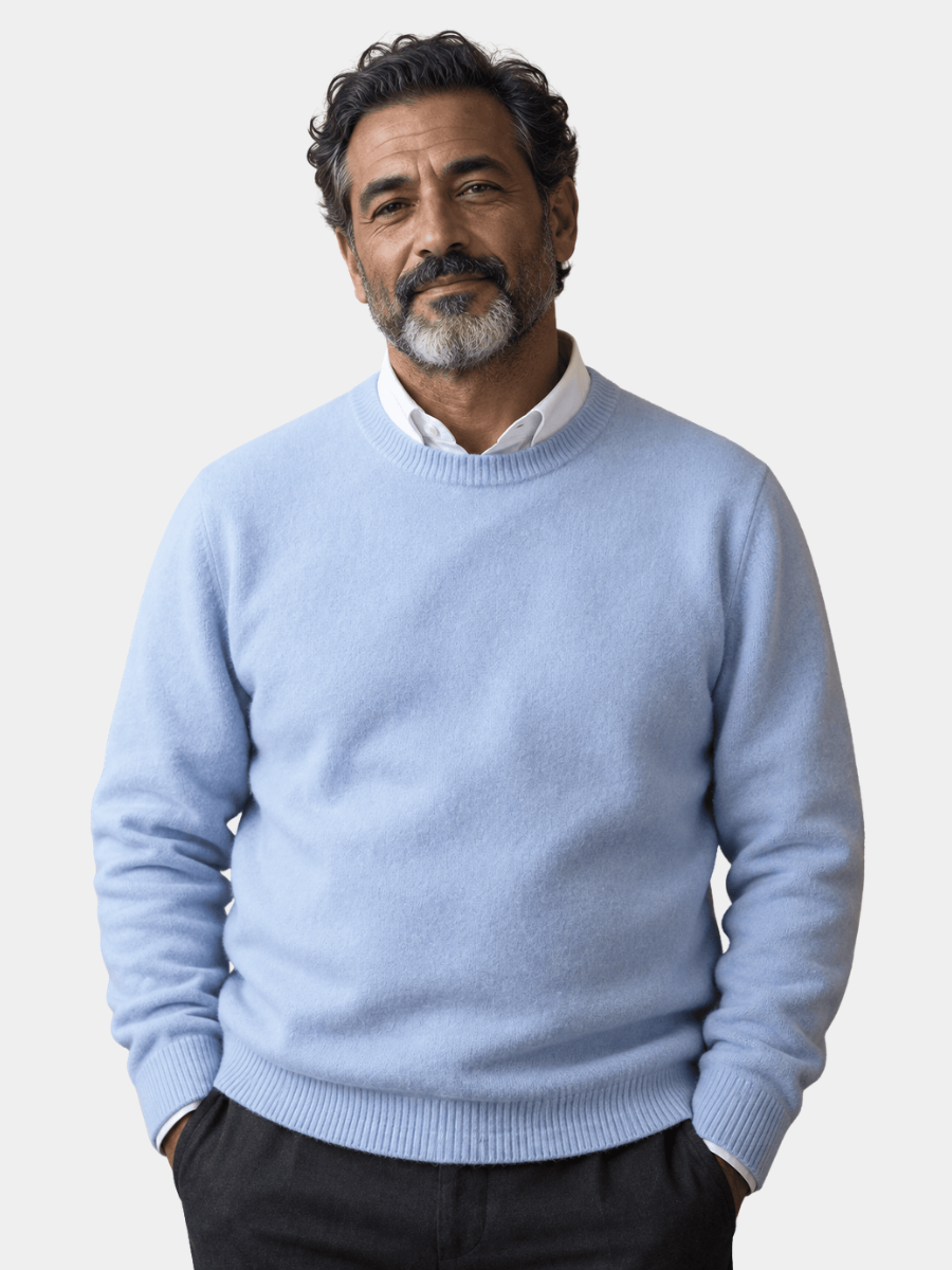 Rowan | Men's Soft Cotton-Wool Crewneck Jumper for Winter