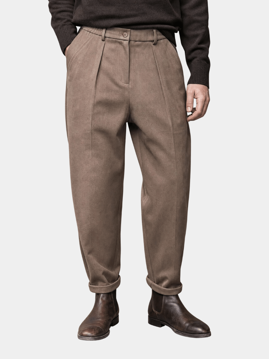 Alfie | Men's Tapered Wool-Blend Trousers