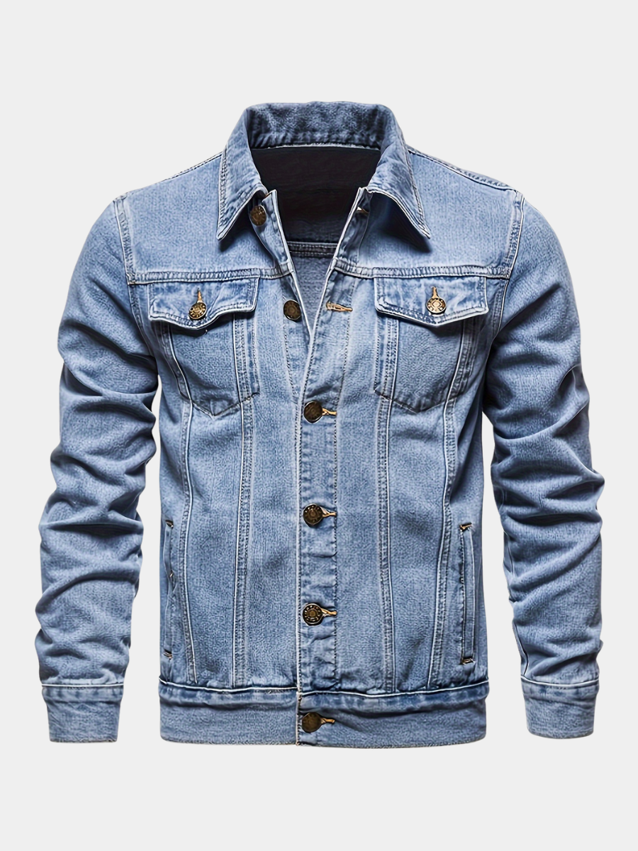 James | Men's Lapel Denim Jacket