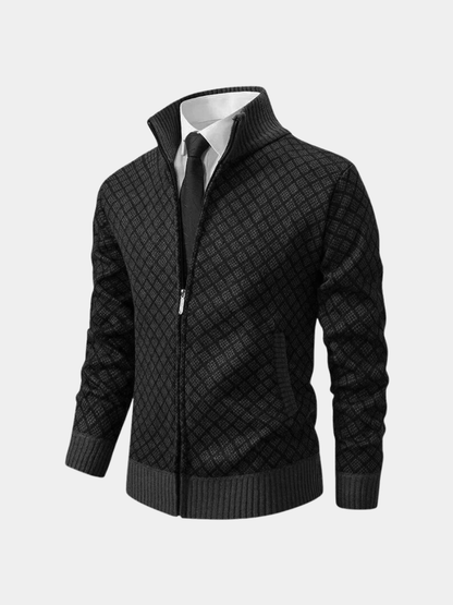 Arthur | Men's Waffle-Knit Zip-Up Cardigan for Winter