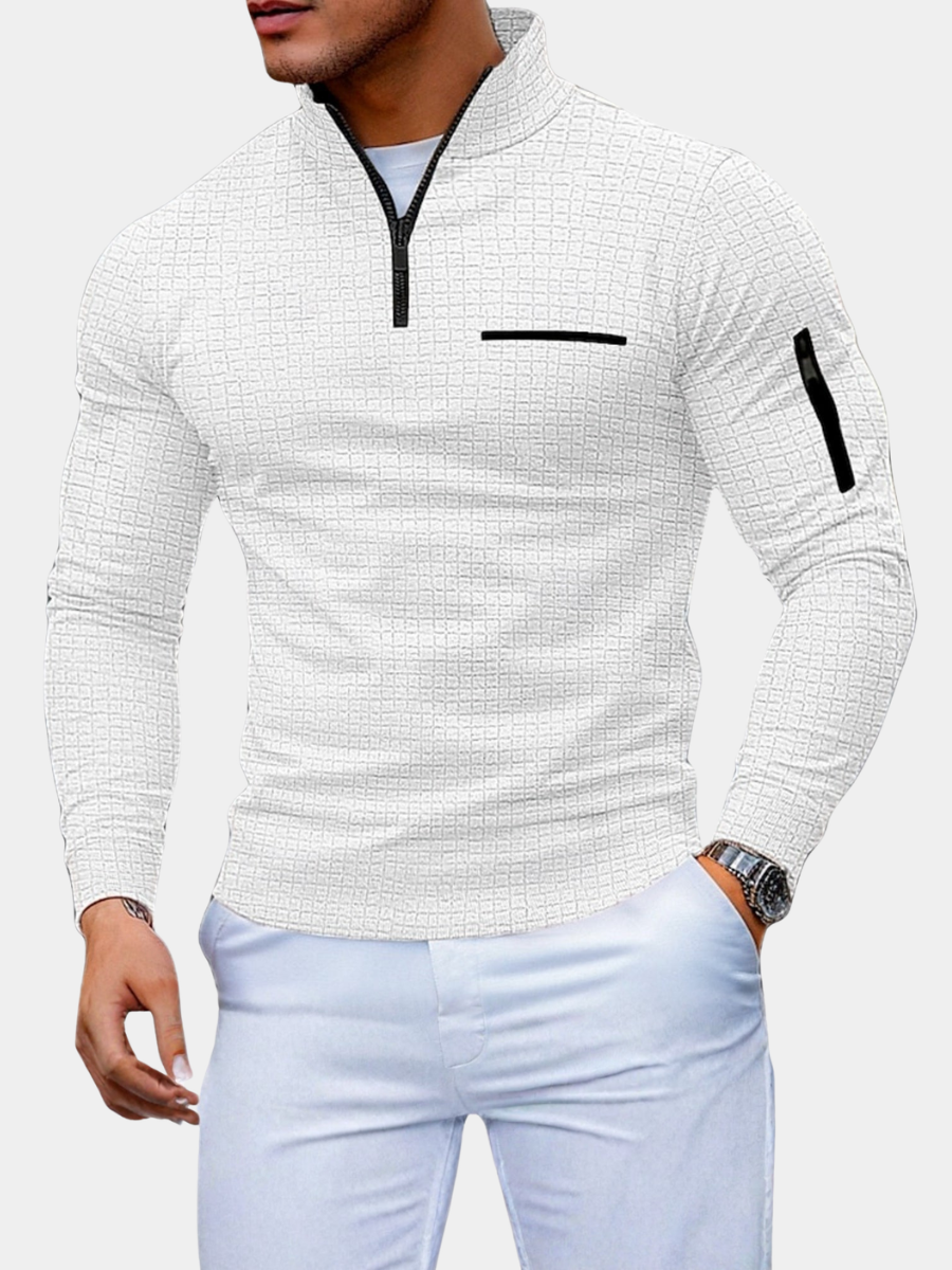 Sebastian | Men's Colour-Block Half-Zip Jumper for Winter
