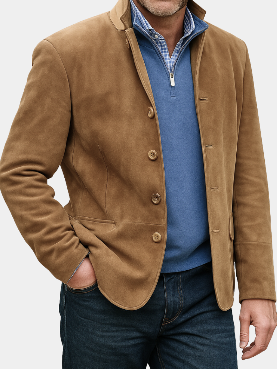 Joseph | Men's Suede-Style Button-Up Jacket