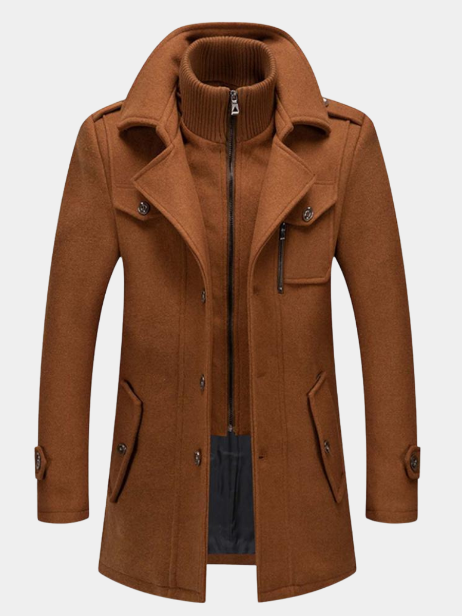 Elliot | Men's Long Button-Up Winter Jacket