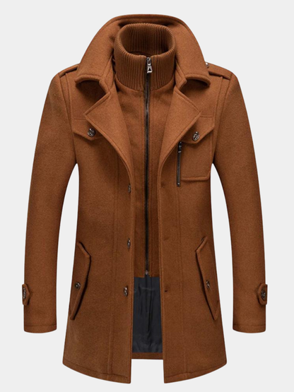 Elliot | Men's Long Button-Up Winter Jacket
