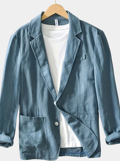 Nathan | Men's Classic Cotton Lapel Jacket