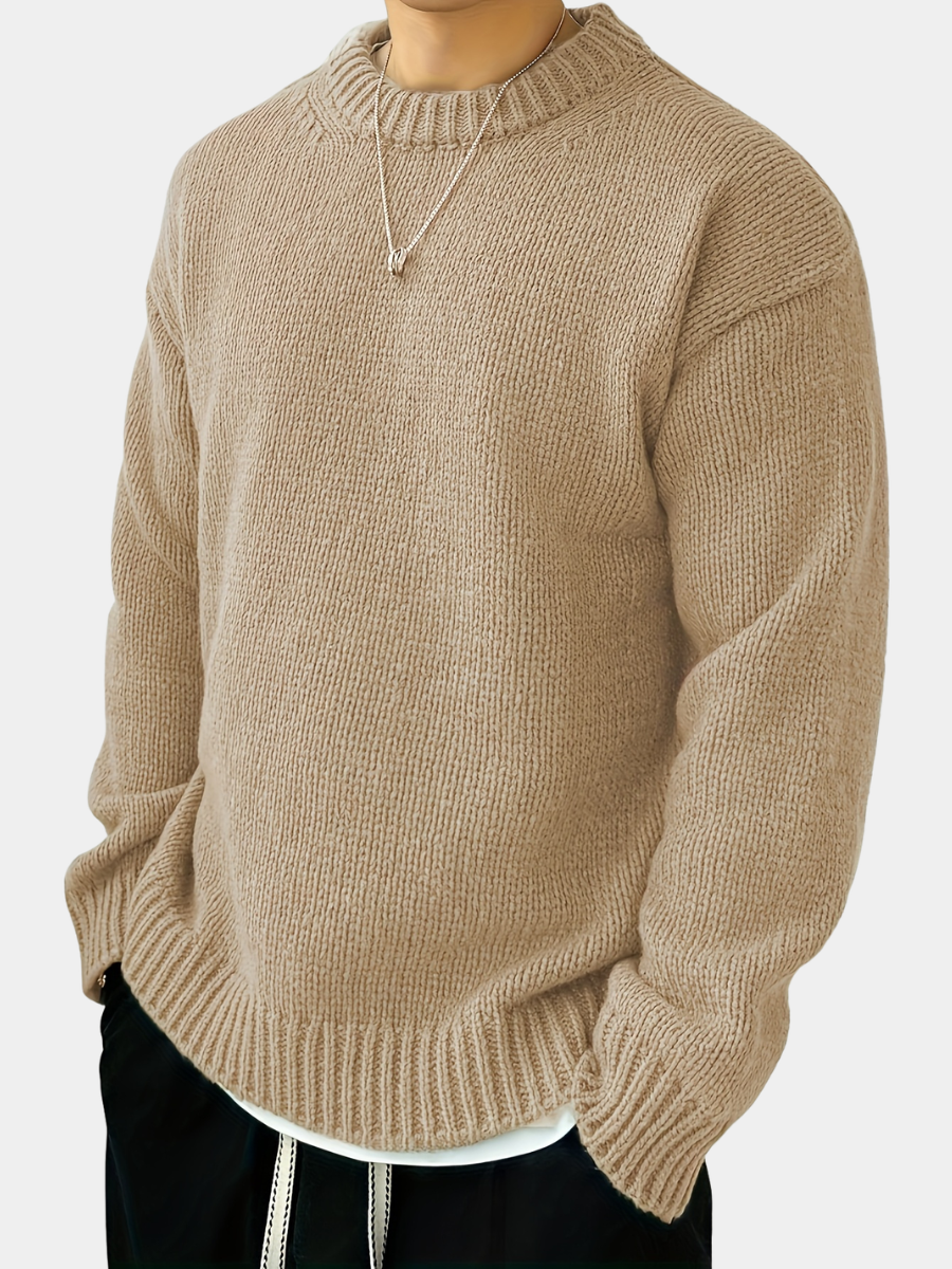 Quentin | Men's Solid-Knit Crewneck Jumper for Winter