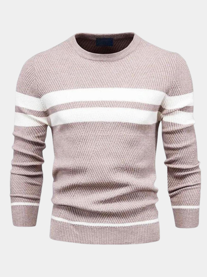 Euan | Men's Striped Nylon Jumper for Winter