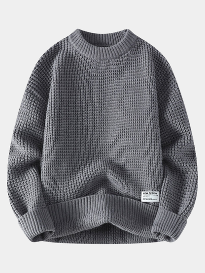 Samuel | Men's Honeycomb Knit Crewneck Jumper for Winter