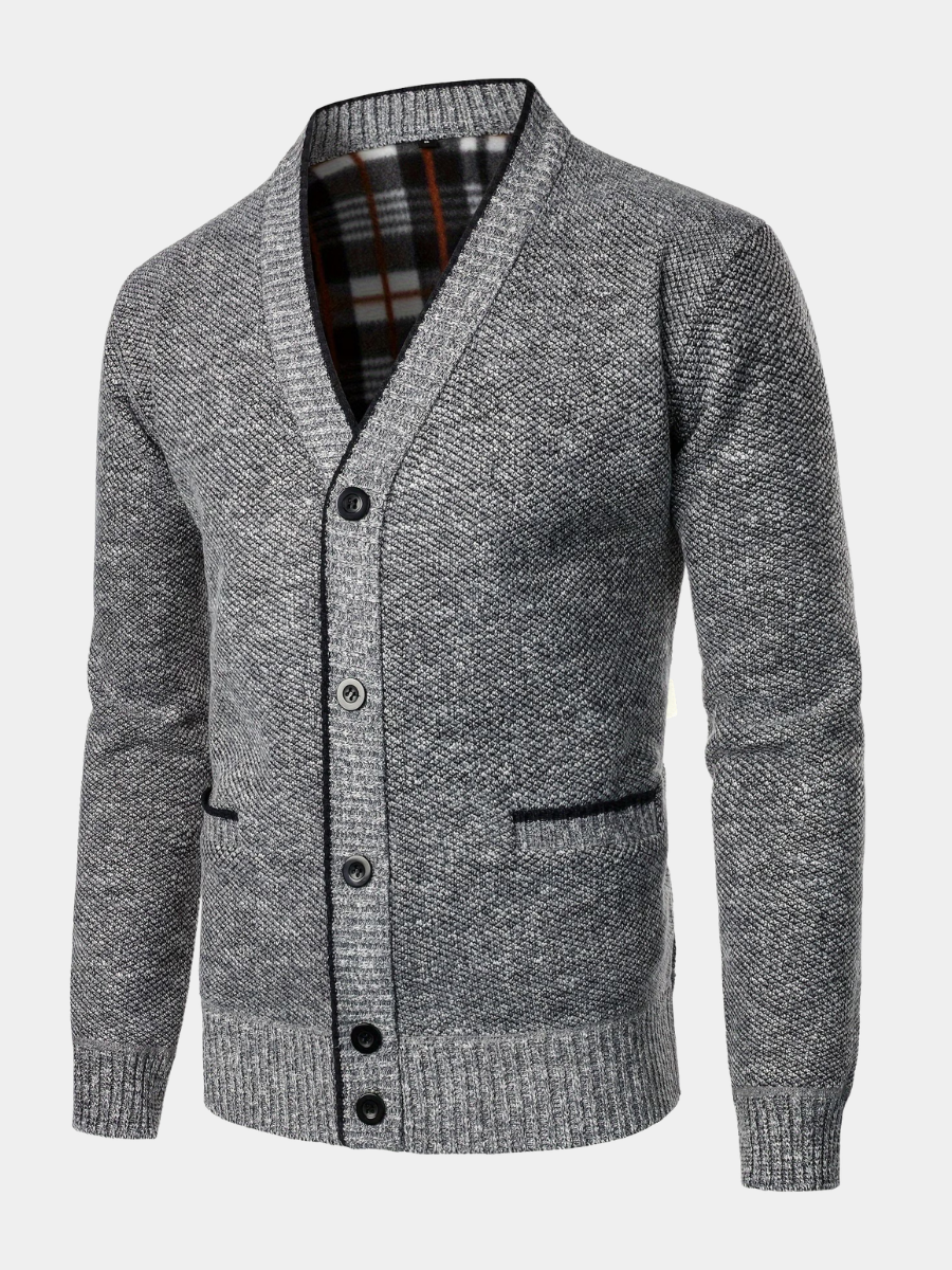 Oliver | Men's Classic Solid-Knit Cardigan for Winter