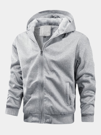 Cameron | Men's Thick-Lined Hooded Zip-Up Hoodie for Winter
