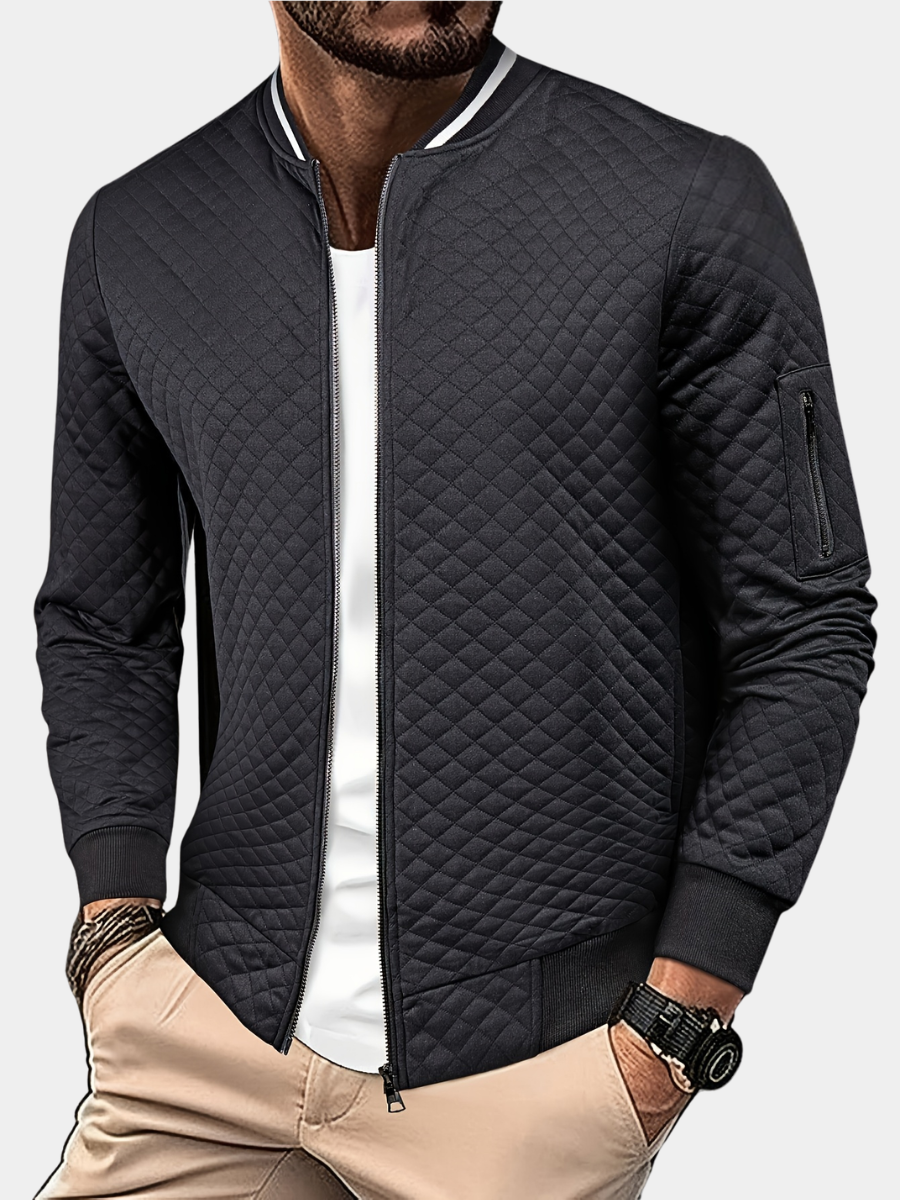 Joshua | Men's Stylish Checkered Zip-Up Jacket