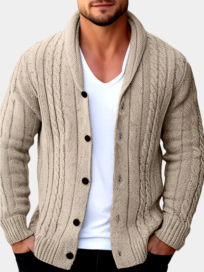 Euan | Men's Stylish Textured Knit Cardigan for Winter