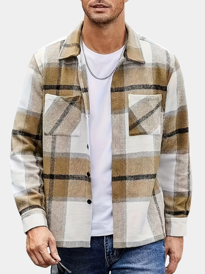 Theo | Men's Stylish Plaid Shirt Jacket