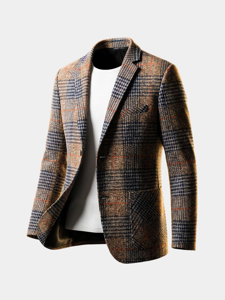 Oscar | Men's Classic Houndstooth Wool Blazer